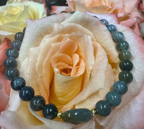 Zaļā sūnu ahāta aproce Xs 6mm