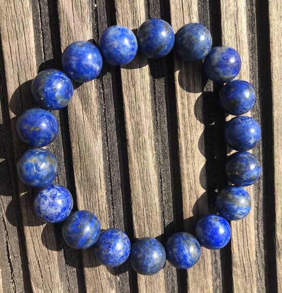 Lazurīta aproce ar 10 mm bumbiņām