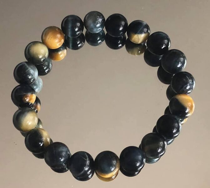Zilā tīģeracs aproce vīriešiem 10 mm
